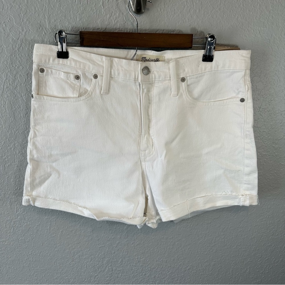 Madewell | High Rise Denim White Shorts NWT size‎ 32W